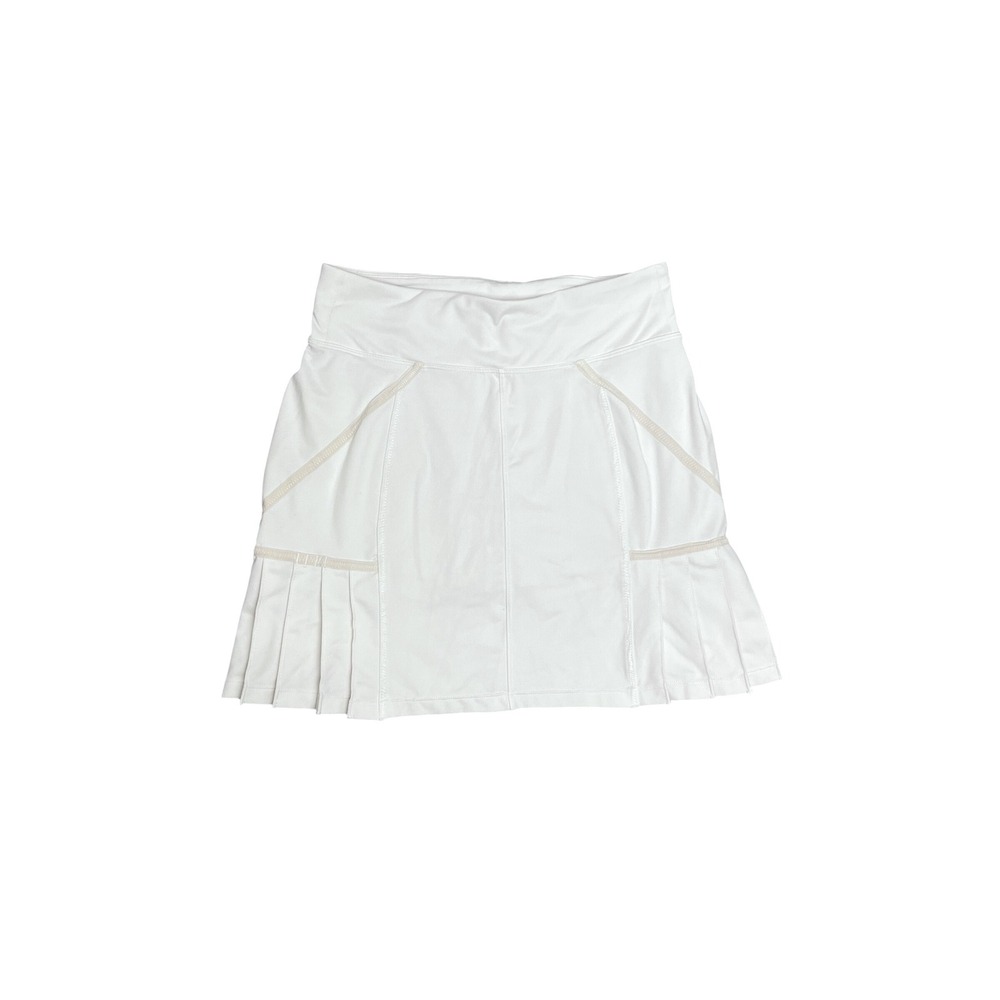 Athleta White Under Par Pleated Skort Size Small Tennis Performance Workout